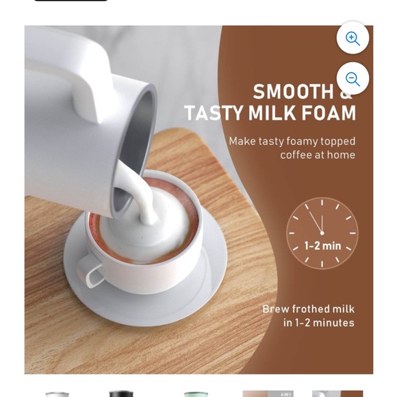 COPY - HadinEEon Fresh Breeze 4 in 1 Electric Milk Frother (5.1 oz/10.1 oz)Blac… - Picture 3 of 3